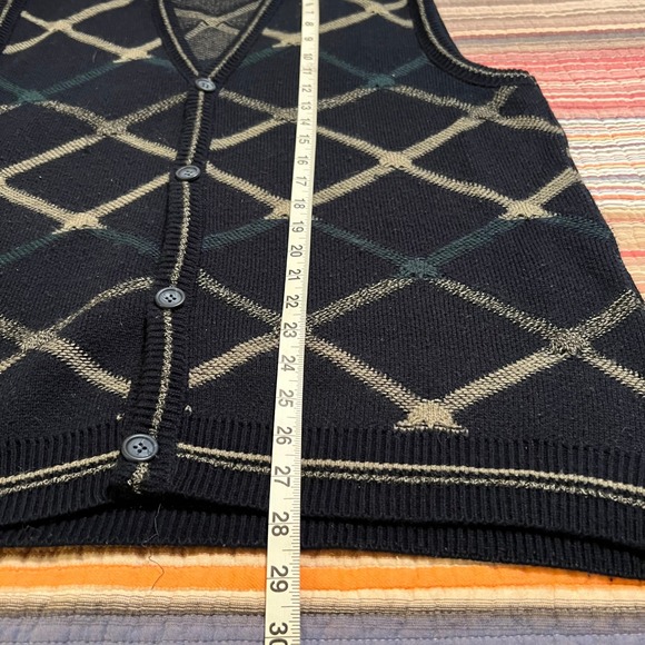 Jantzen Classics Mens Argyle V Neck Button Front Sweater Vest XL Acrylic - Picture 6 of 6